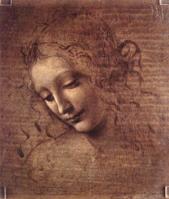 LEONARDO da Vinci The Virgin and Child with St Anne (detail)  f Norge oil painting art